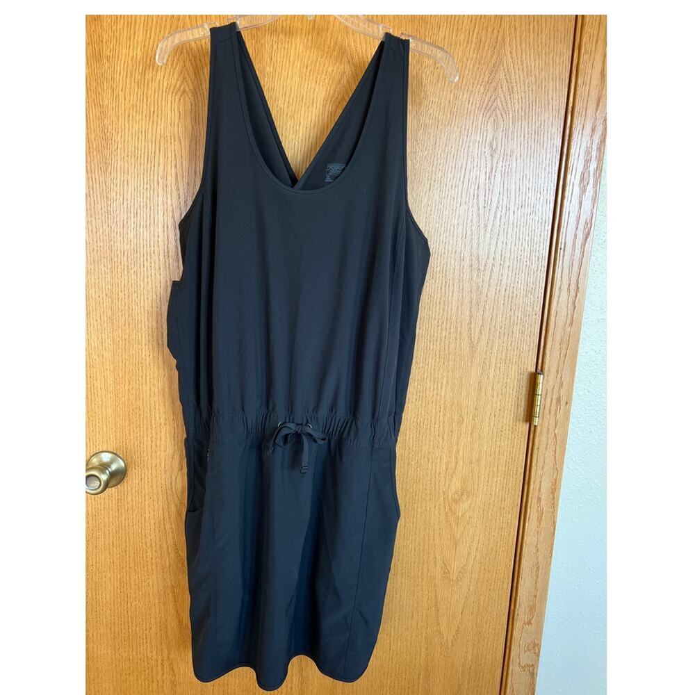Patagonia Black Cross-back Elastic Waist Romper Dress, Women's size XL